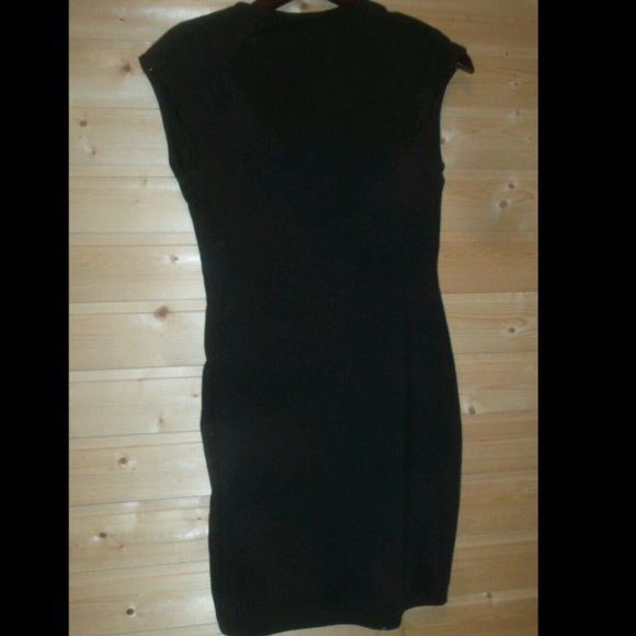 Ted Baker Black Tobelle Printed Ruched Detail Dress size 3 *PLZ READ* - Picture 3 of 16
